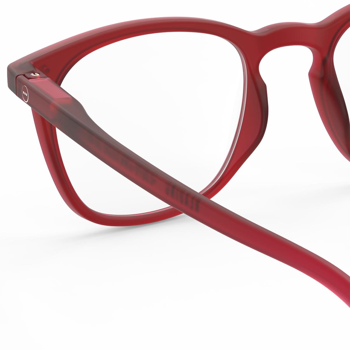 Gafas de lectura Izipizi #E forma trapecio rojo cherry 4