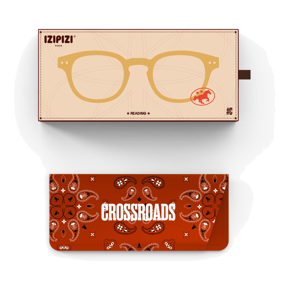 Gafas de lectura Izipizi #C forma cuadrada marrón amarillo golden canyon +1,0 5