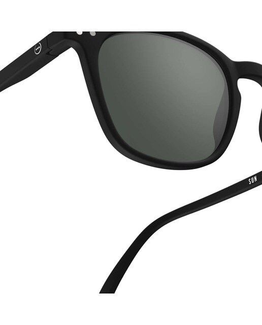 Óculos de Sol # E em Forma de Trapézio - Preto Preto-4