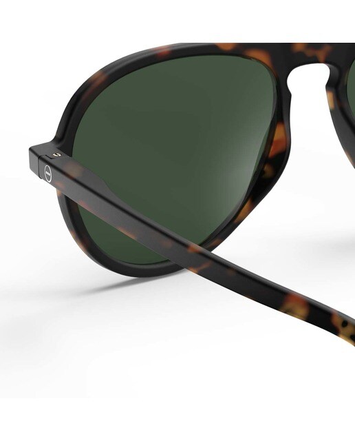 Óculos de Sol # I de Forma Aviador - Carey/Lente Verde 4
