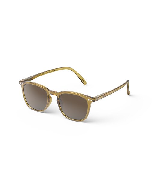Óculos de Sol #M de Forma de Trapézio - Verde Golden 2
