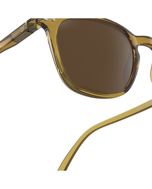 Óculos de Sol #M de Forma de Trapézio - Verde Golden 3