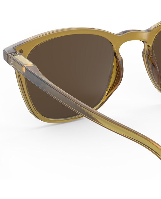 Óculos de Sol #M de Forma de Trapézio - Verde Golden 4