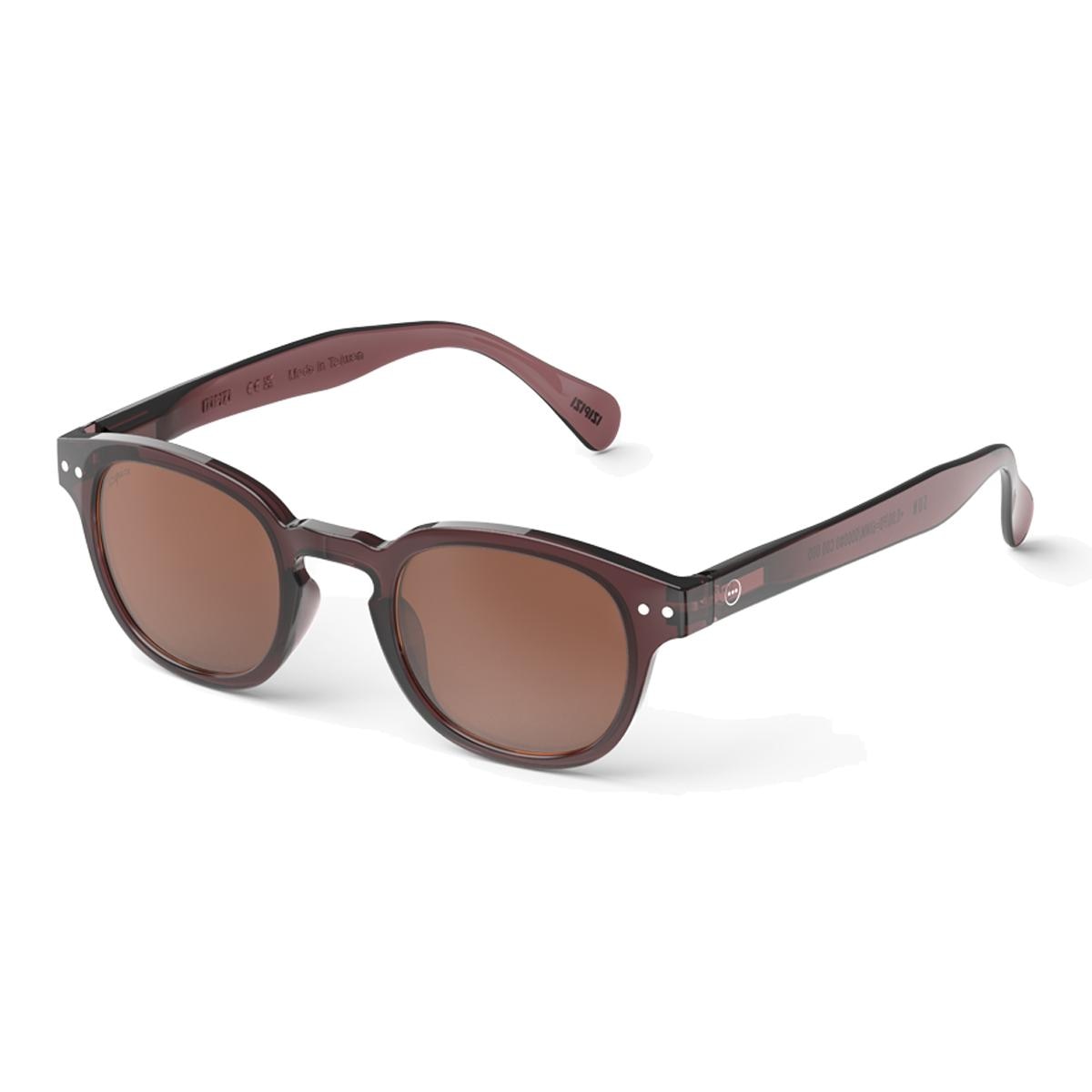 Gafas Izipizi de sol #C forma cuadrada marrón old leather 2