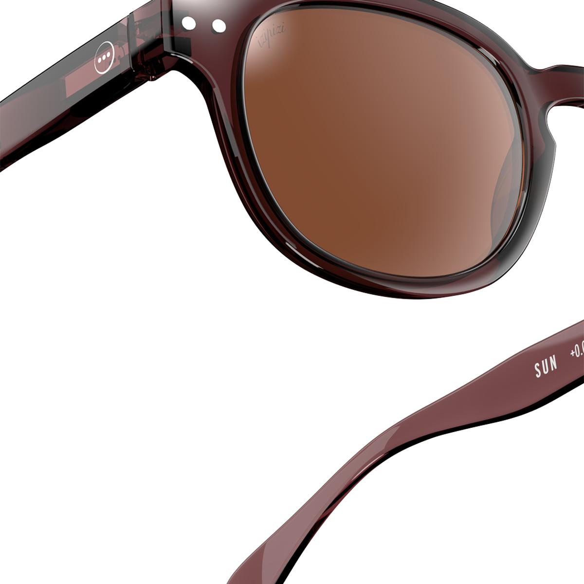 Gafas Izipizi de sol #C forma cuadrada marrón old leather 3