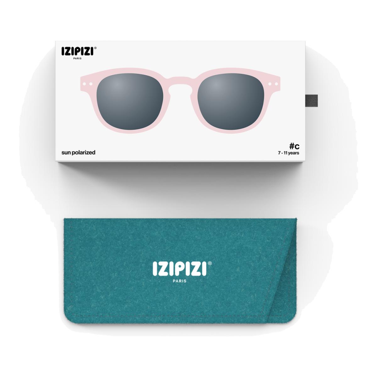 Gafas de sol para niños de 7 a 11 años Izipizi #C forma cuadrada rosa 5
