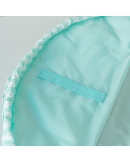 Necessaire de maquilhagem Flamingueo com desenho de concha riscas azules 8
