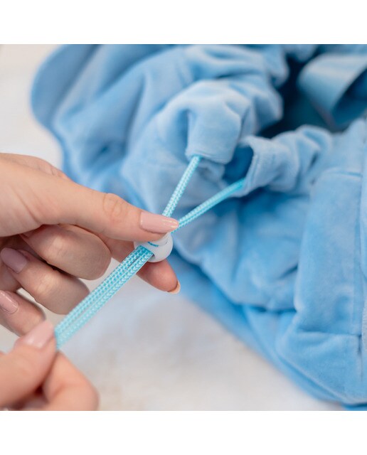 Necessaire de maquilhagem Flamingueo com desenho ondulado concha azul 6
