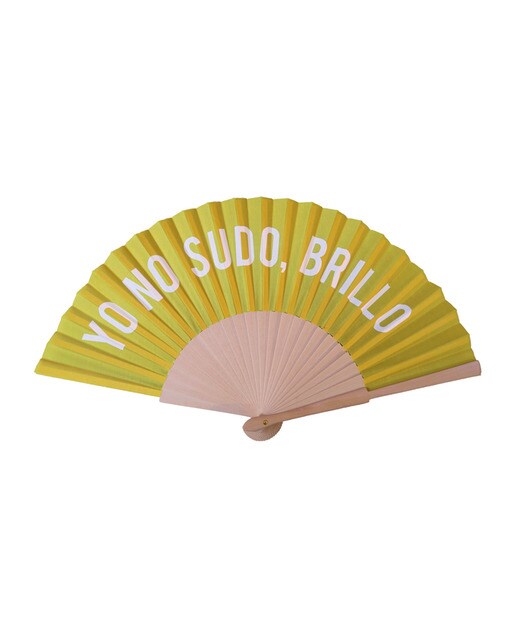 Leque Yo no sudo, brillo amarelo 1
