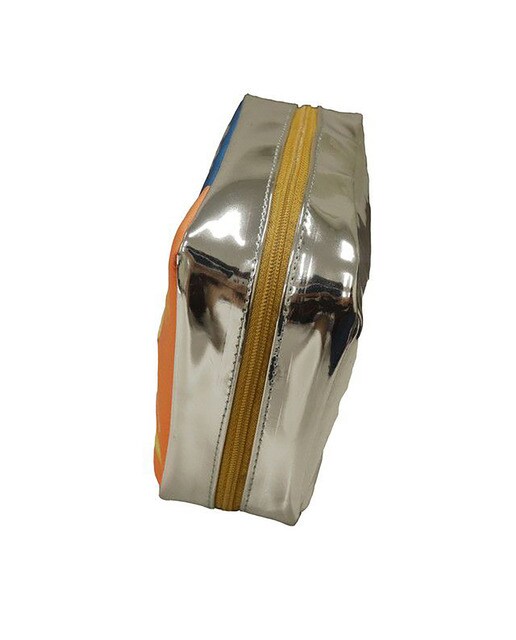 Estuche portatodo divertido YUP! En piel vegana rectangular grande con cremallera y detalles bordados 4