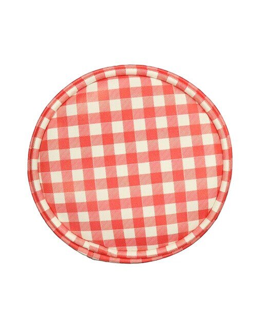 Estuche portatodo divertido YUP! En piel vegana cilíndrico grande con cremallera y detalles bordados 5