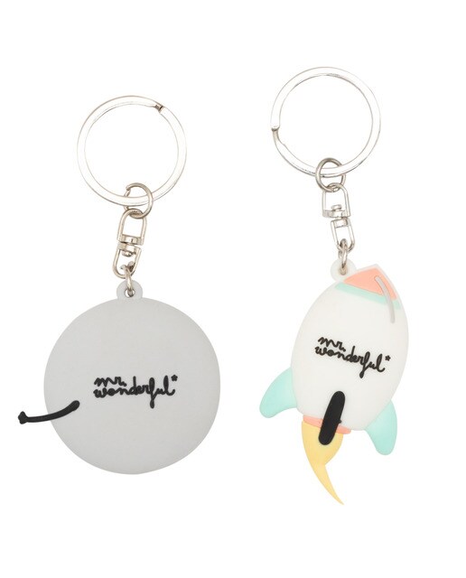 Imagen 2 de Set de 2 llaveros Mr Wonderful: Cohete y Luna