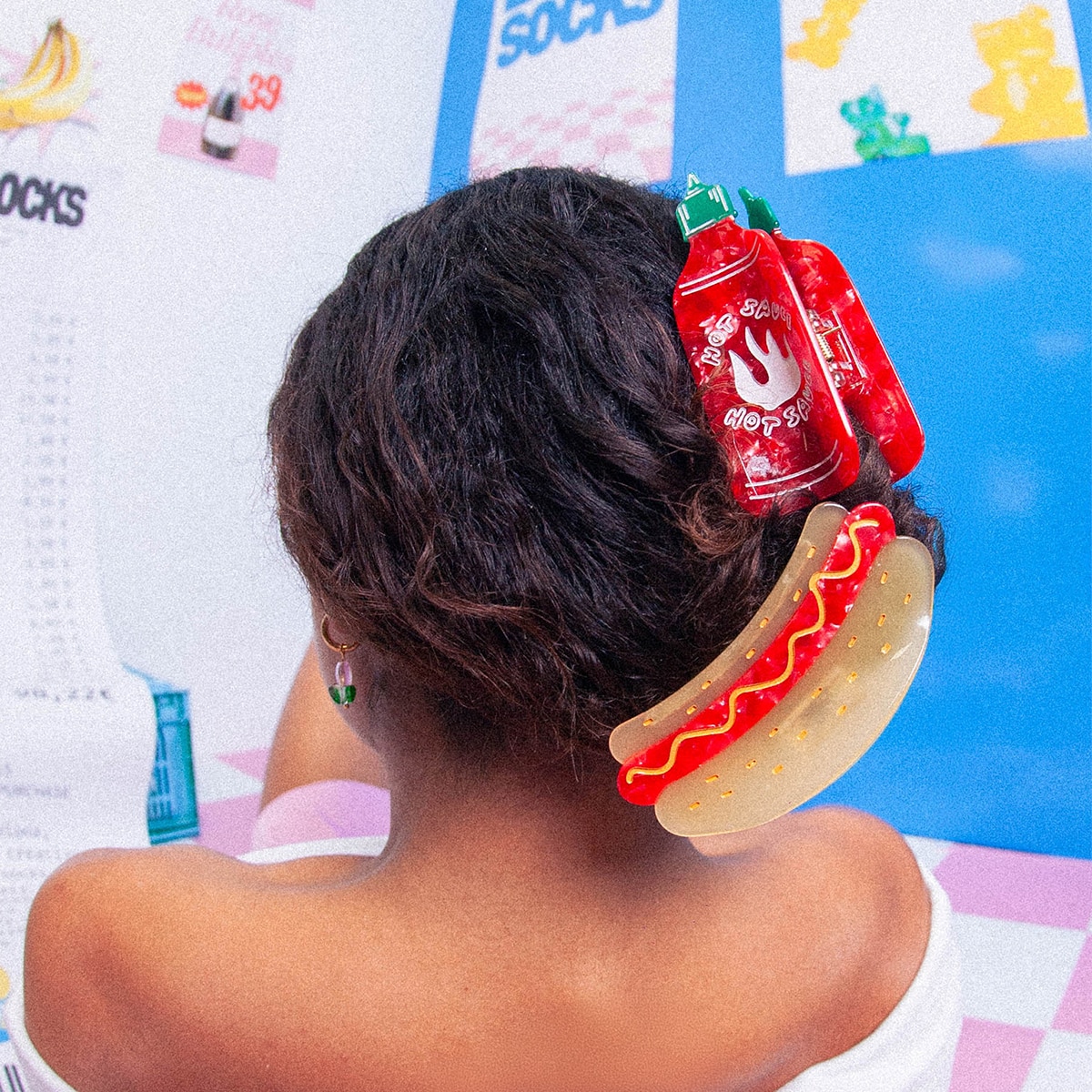 Pinza para el pelo Eat My Socks hot dog 3