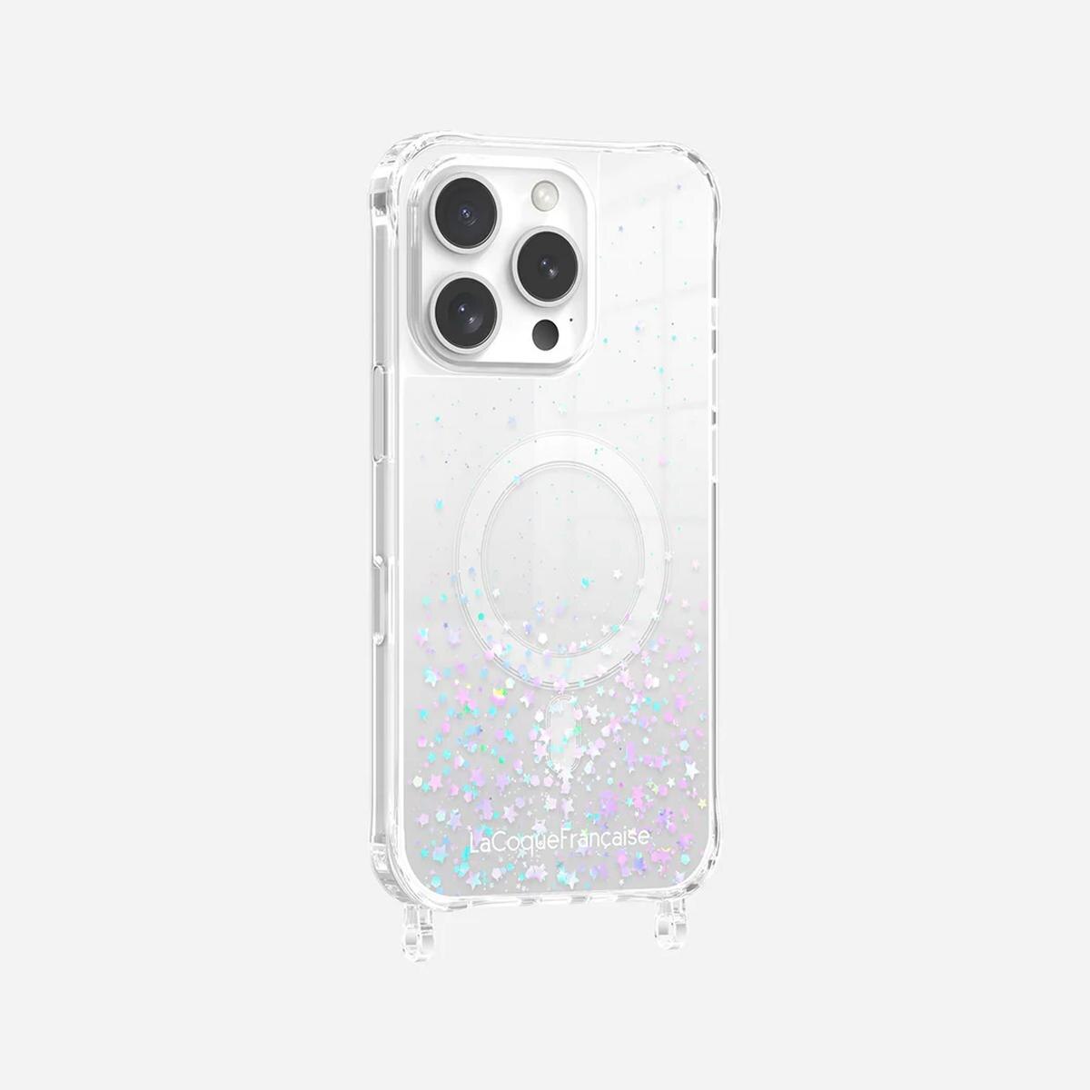Funda LaCoqueFrançaise de espejo antichoque para iPhone 14 Pro Max con anillos de silicona transparentes 2