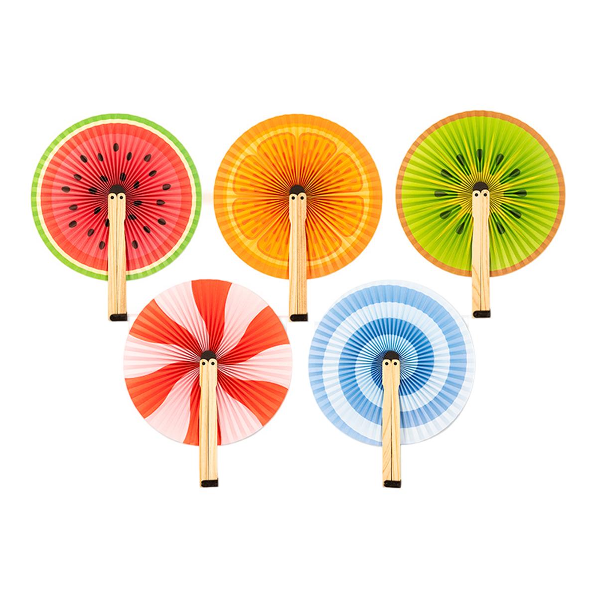 Imagem 0 de Leques de Papel de Kikkerland Frutas - Artigo Sortido. Envio realizado de forma aleatória