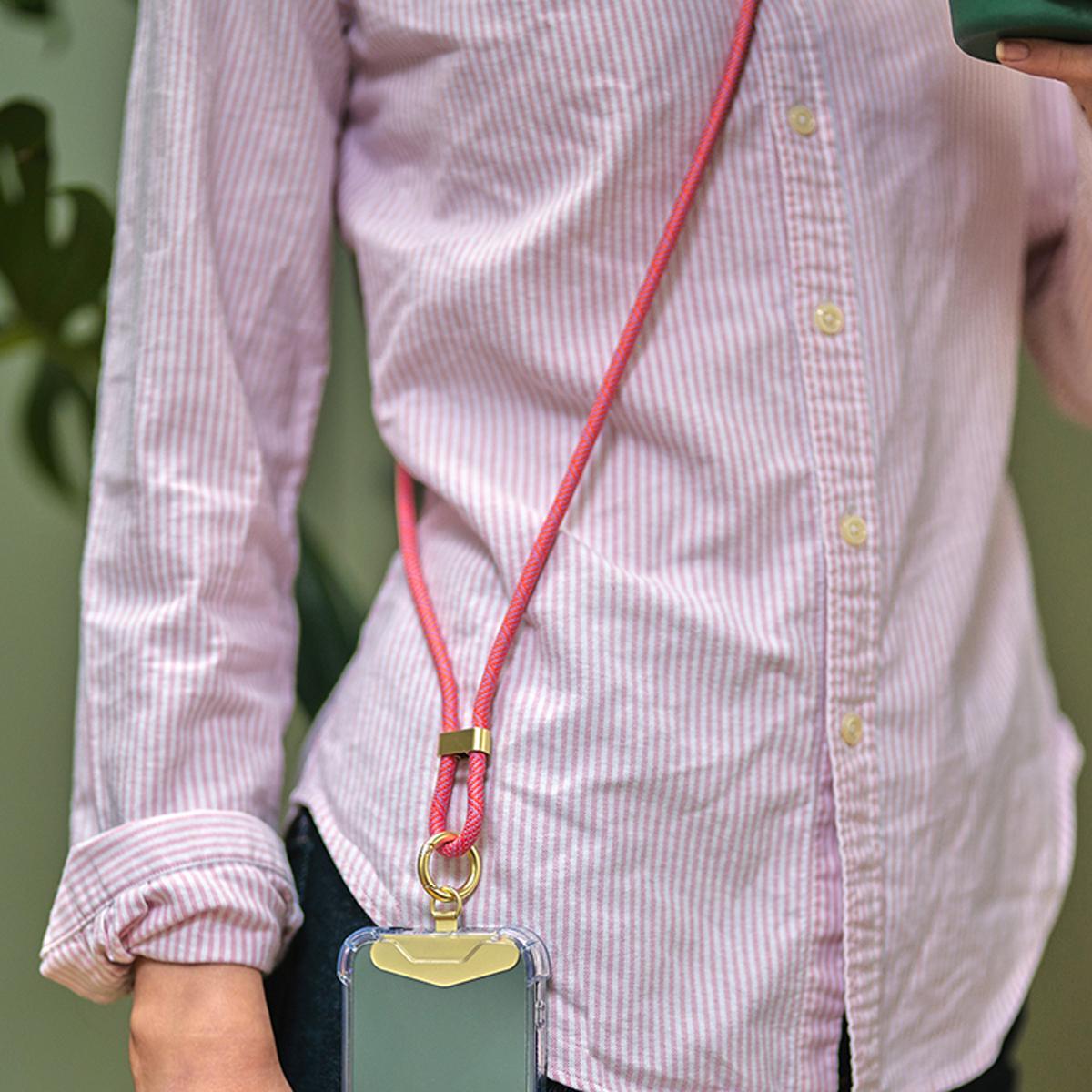Cordão com Carregador para Telemóvel de Kikkerland - Rosa 2