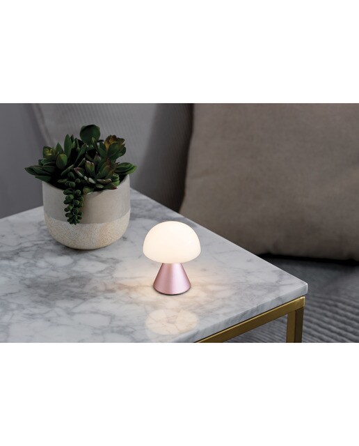Mini candeeiro Led rosa e branco Rosa-4