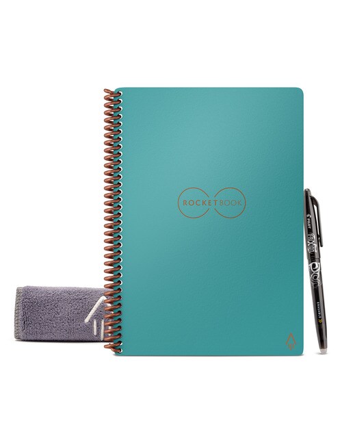 Caderno inteligente reutilizável Rocketbook Everlast Executive azul-claro 1
