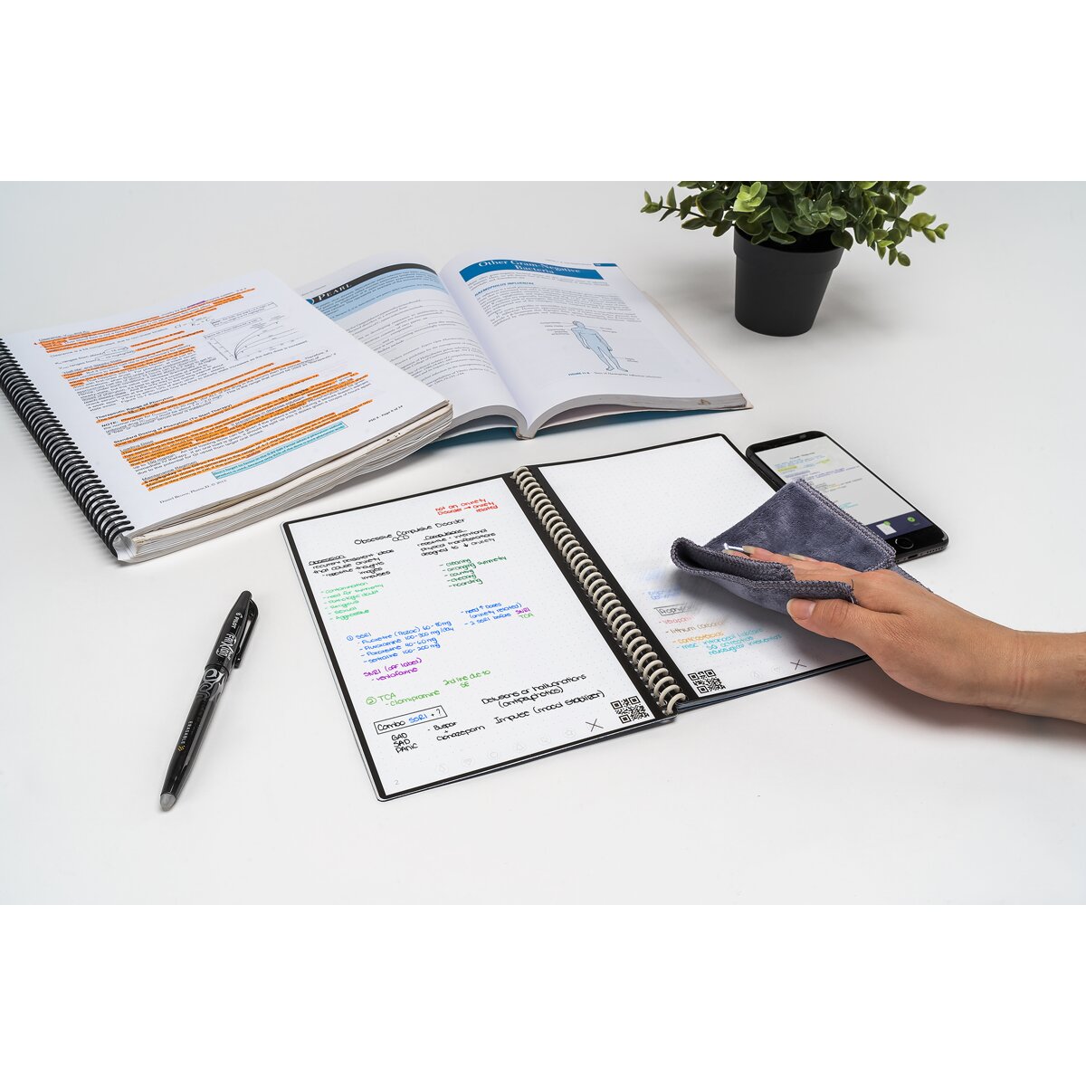 Caderno inteligente reutilizável Rocketbook Everlast Executive azul-claro 7