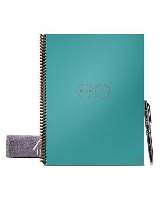 Imagem 0 de Caderno inteligente reutilizável Rocketbook Everlast Lettersize azul-claro