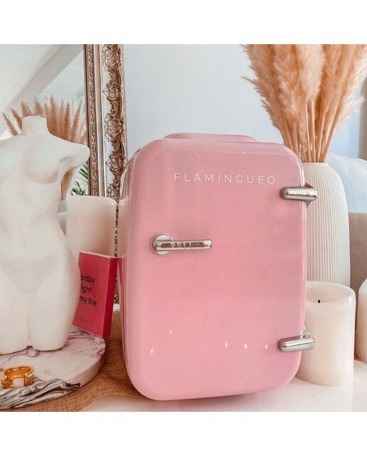 Frigorífico Portátil Elétrico Vintage 4 Litros Rosa Pastel 2