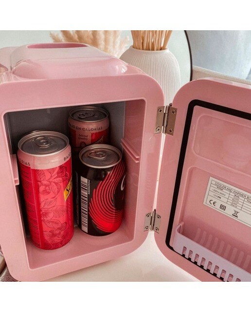 Frigorífico Portátil Elétrico Vintage 4 Litros Rosa Pastel 4