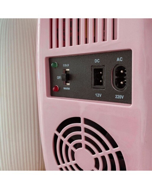 Frigorífico Portátil Elétrico Vintage 4 Litros Rosa Pastel 7