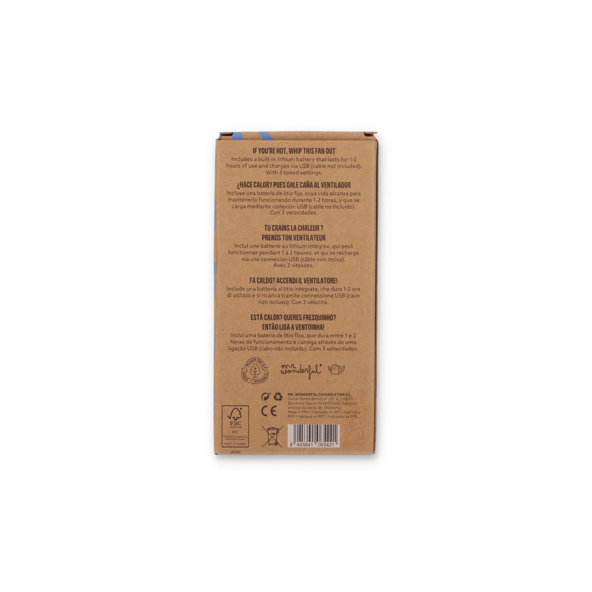 Mini ventilador de mano Mr Wonderful: Margarita rosa 6