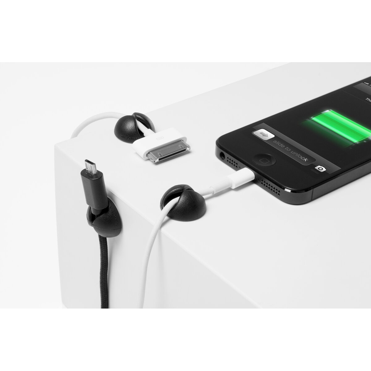 Fixador de cabos Cable Drop Mini Bluelounge Preto 2