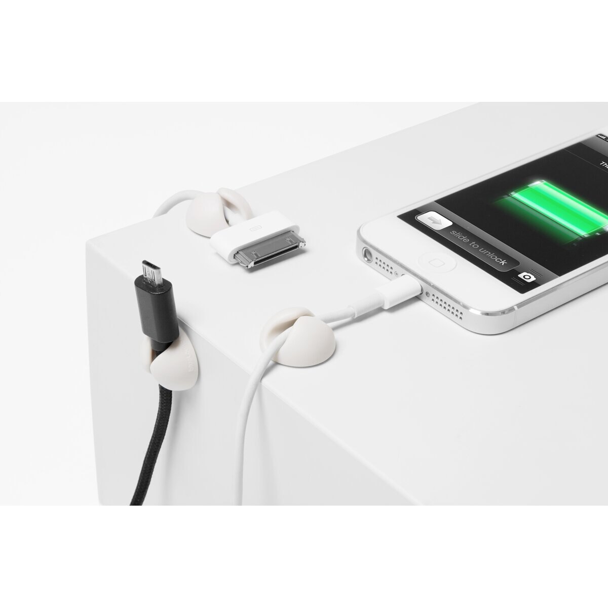 Fixador de cabos Cable Drop Mini Bluelounge Branco 2