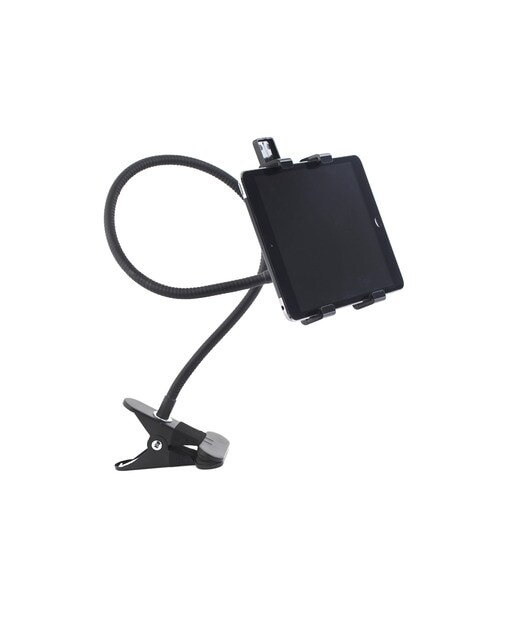 Suporte flexível com mola Kikkerland para tablet preto 1