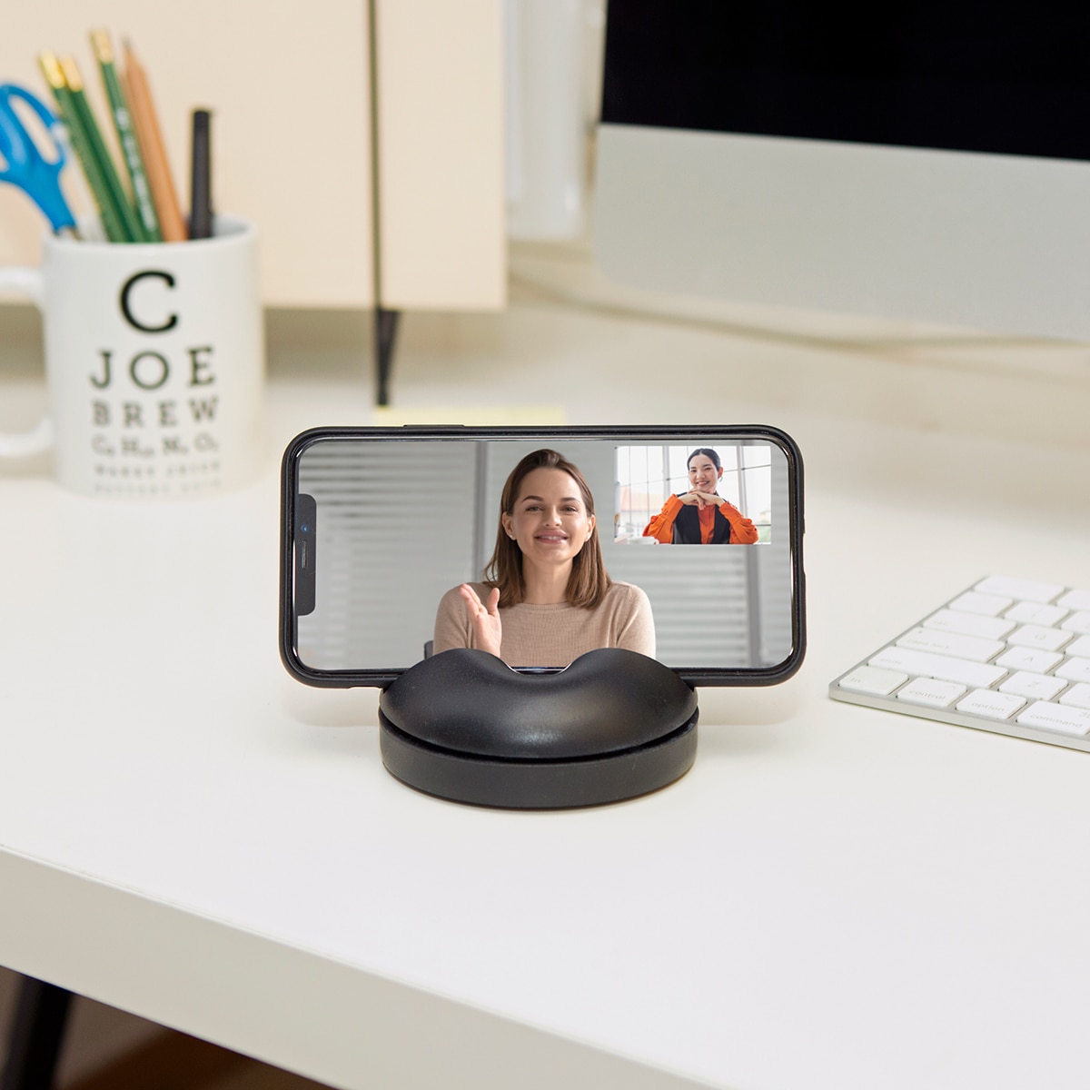 Suporte panorâmico preto para telemóvel 2