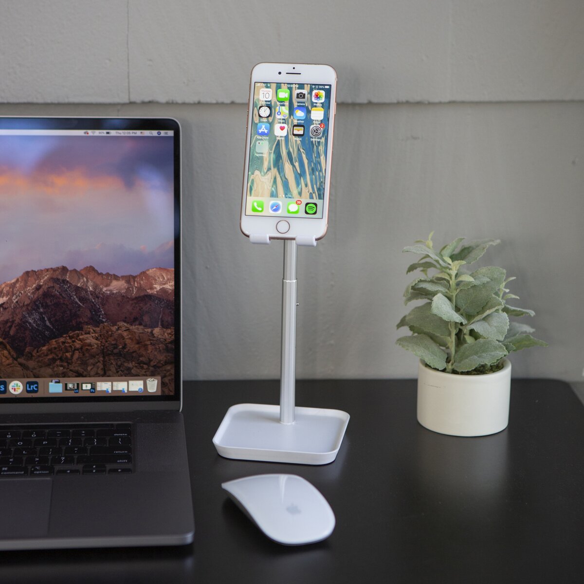 Suporte para telemóvel Regulável branco 3