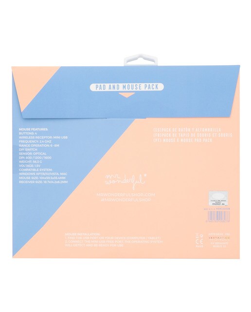 Pack Ratón + Alfombrilla Mr. Wonderful Estrellas 3