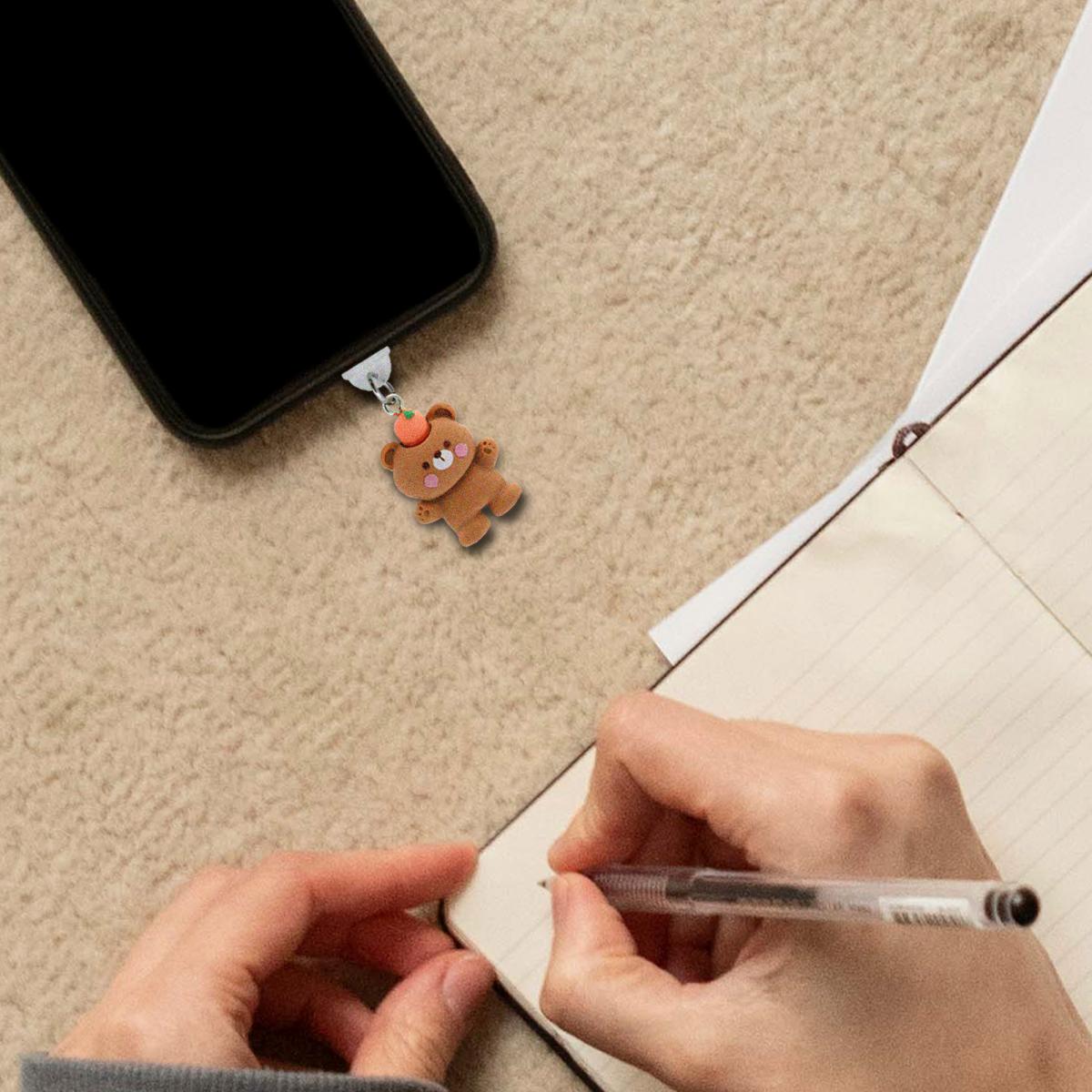 Charm   Urso Cenoura Telemóvel Lightning 8