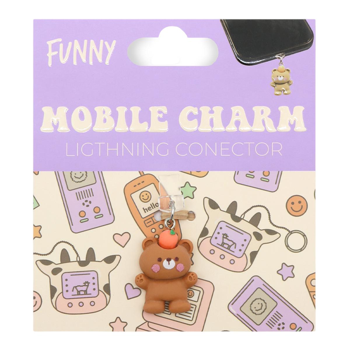 Charm   Urso Cenoura Telemóvel Lightning 9