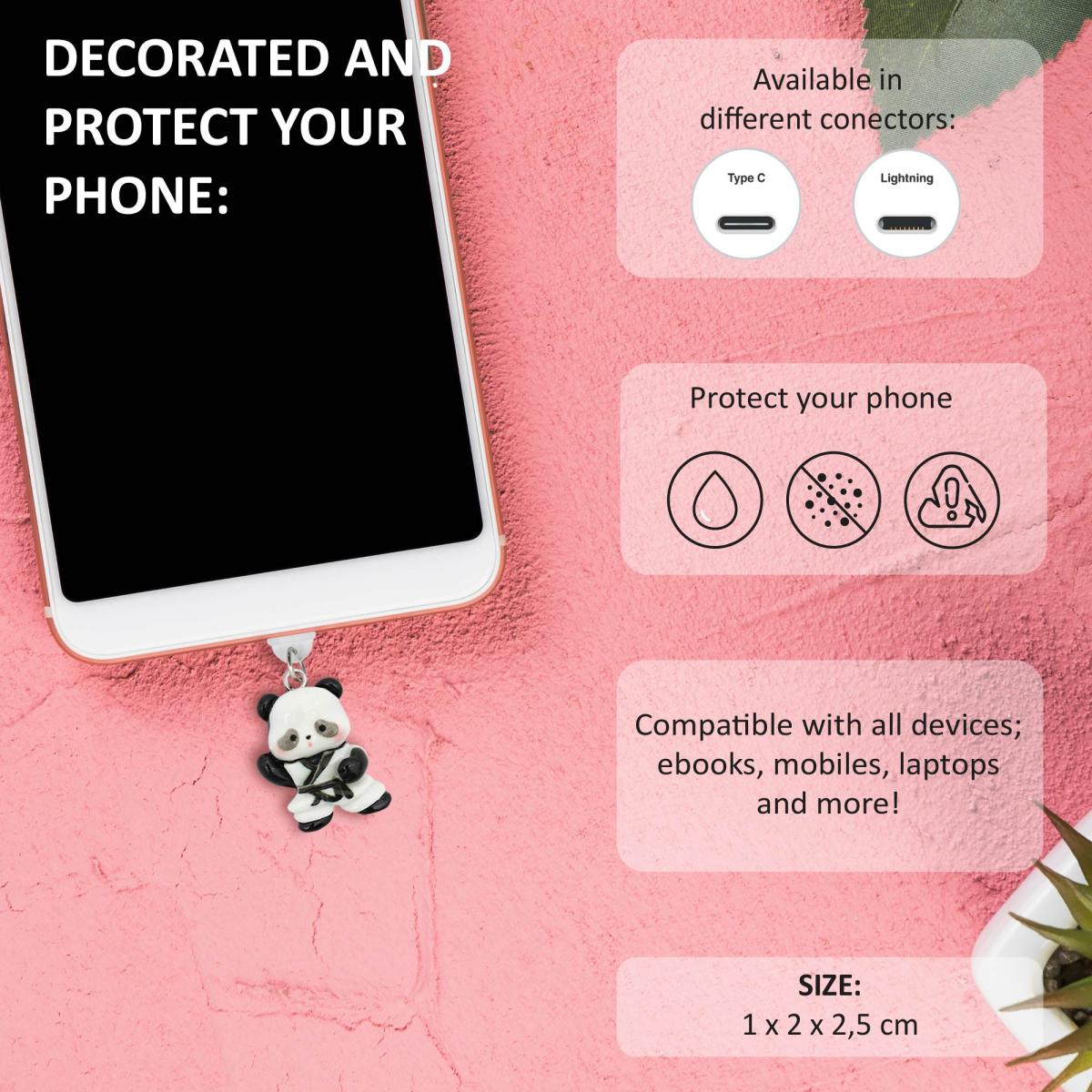 Charm Panda Telemóvel Lightning 4
