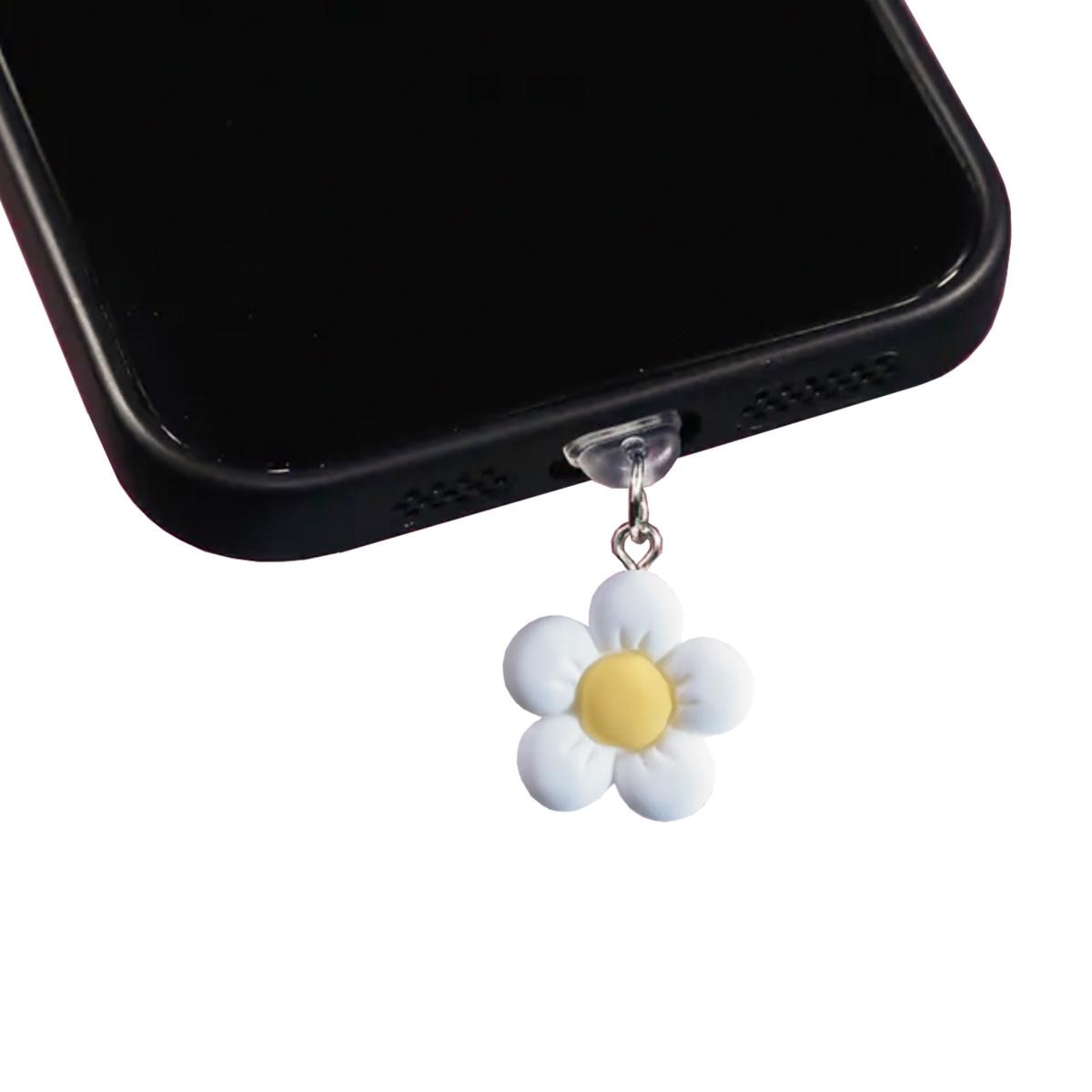 Charm de Flor Branca para móvel Tipo C 2