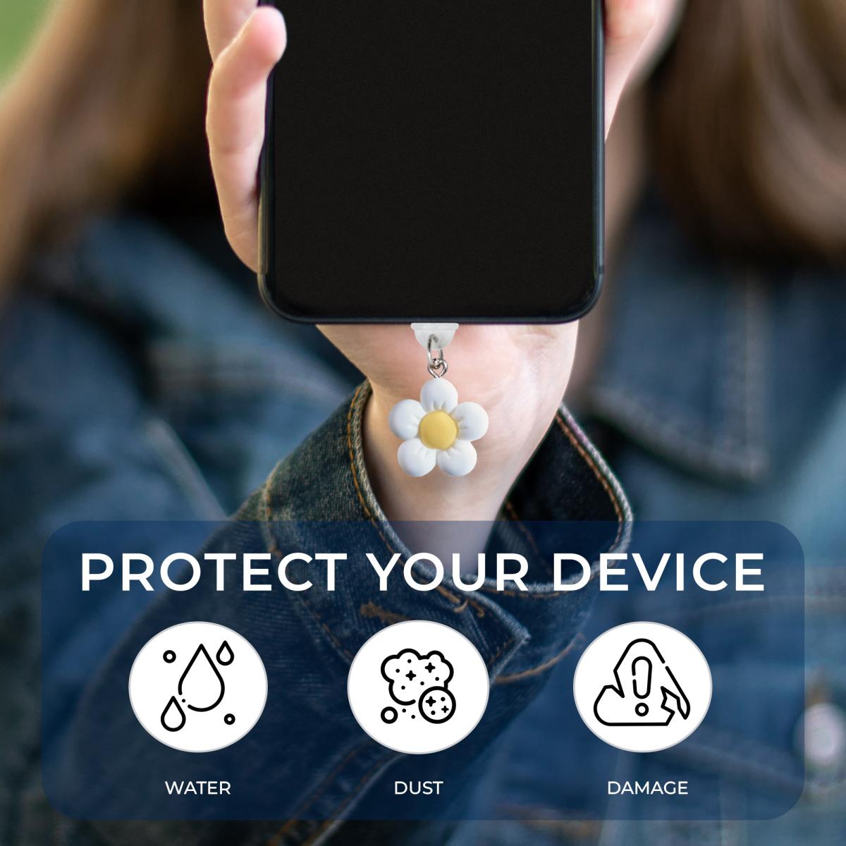 Charm de Flor Branca para móvel Tipo C 6