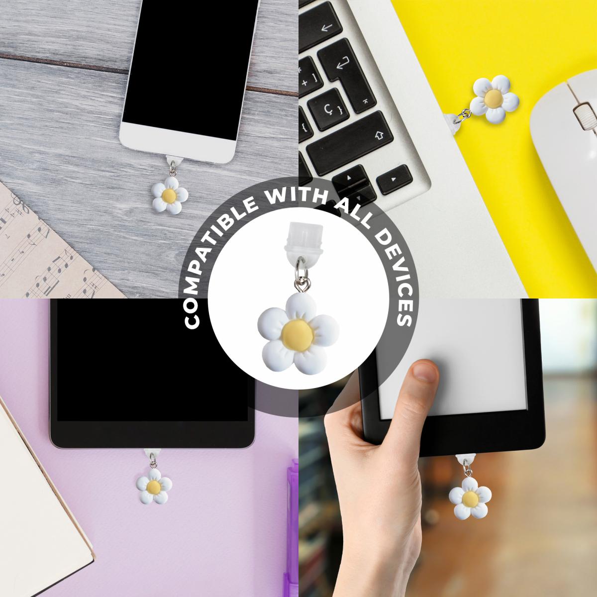 Charm de Flor Branca para móvel Tipo C 7