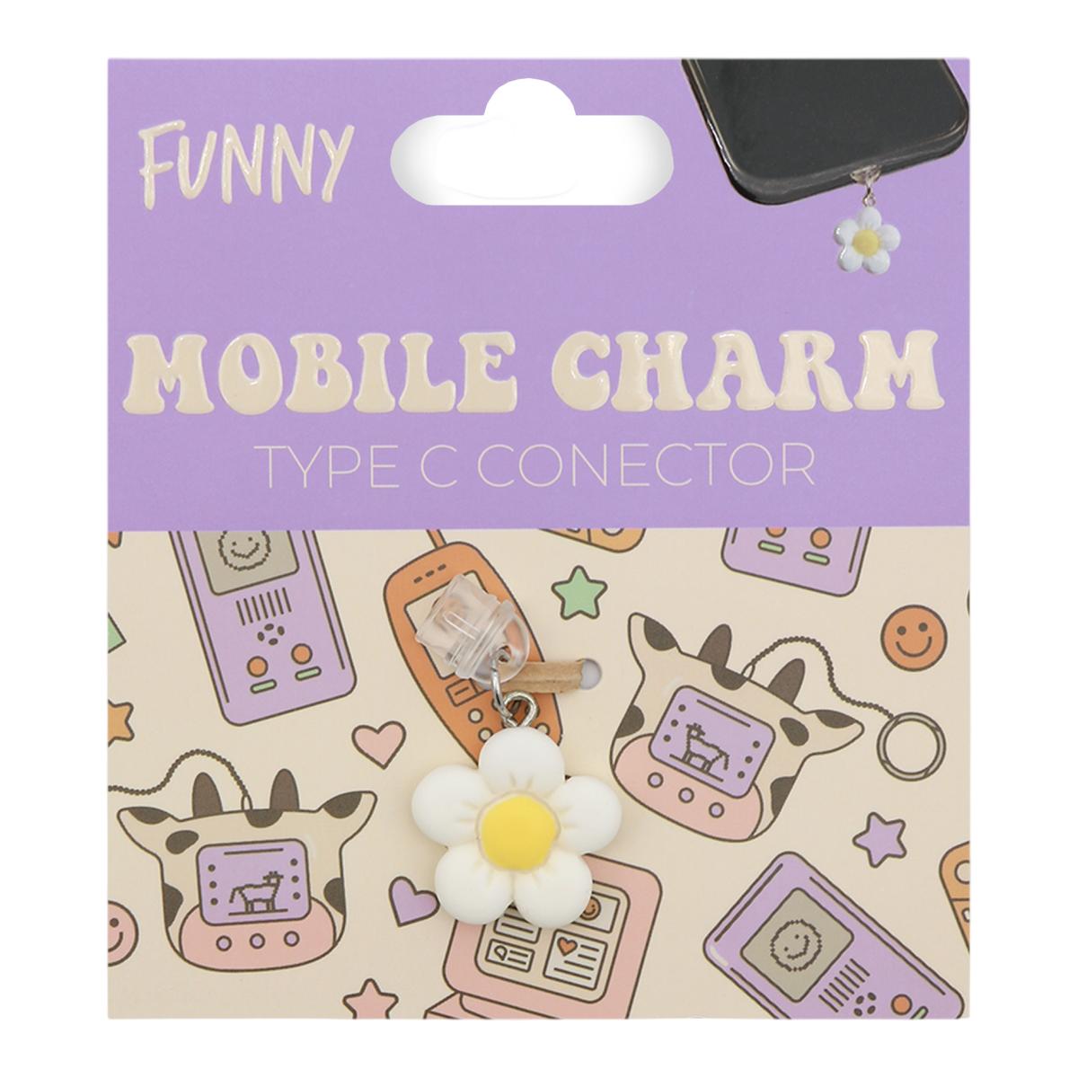 Charm de Flor Branca para móvel Tipo C 9