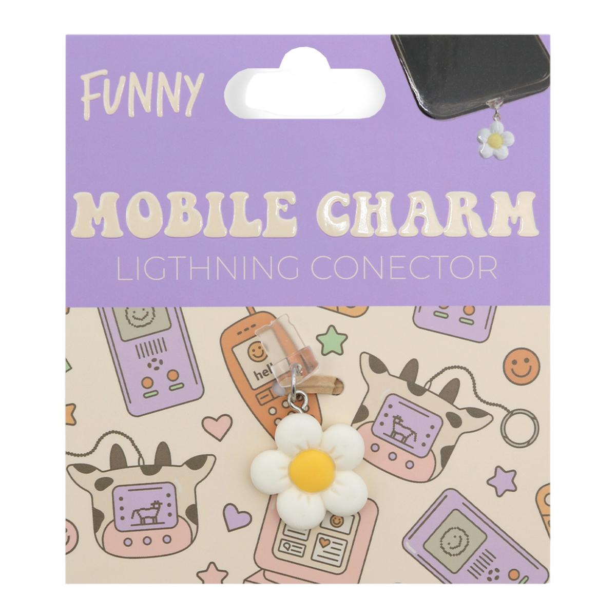 Charm  Flor Branca Telemóvel Lightning 9