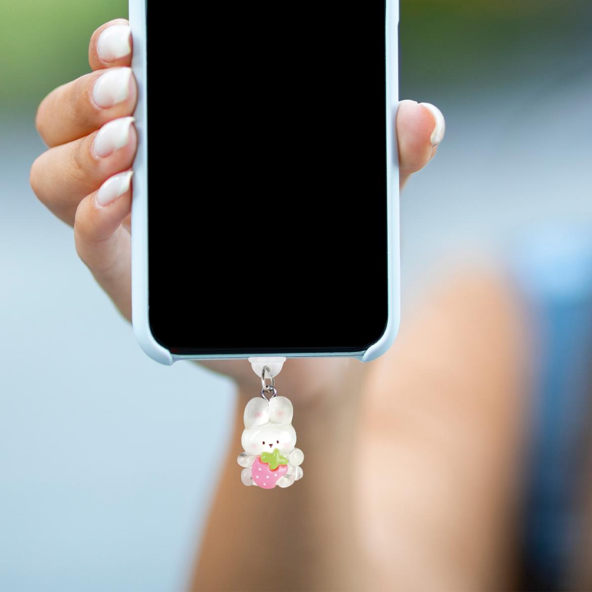 Charm Coelho Branco Telemóvel Lightning 8
