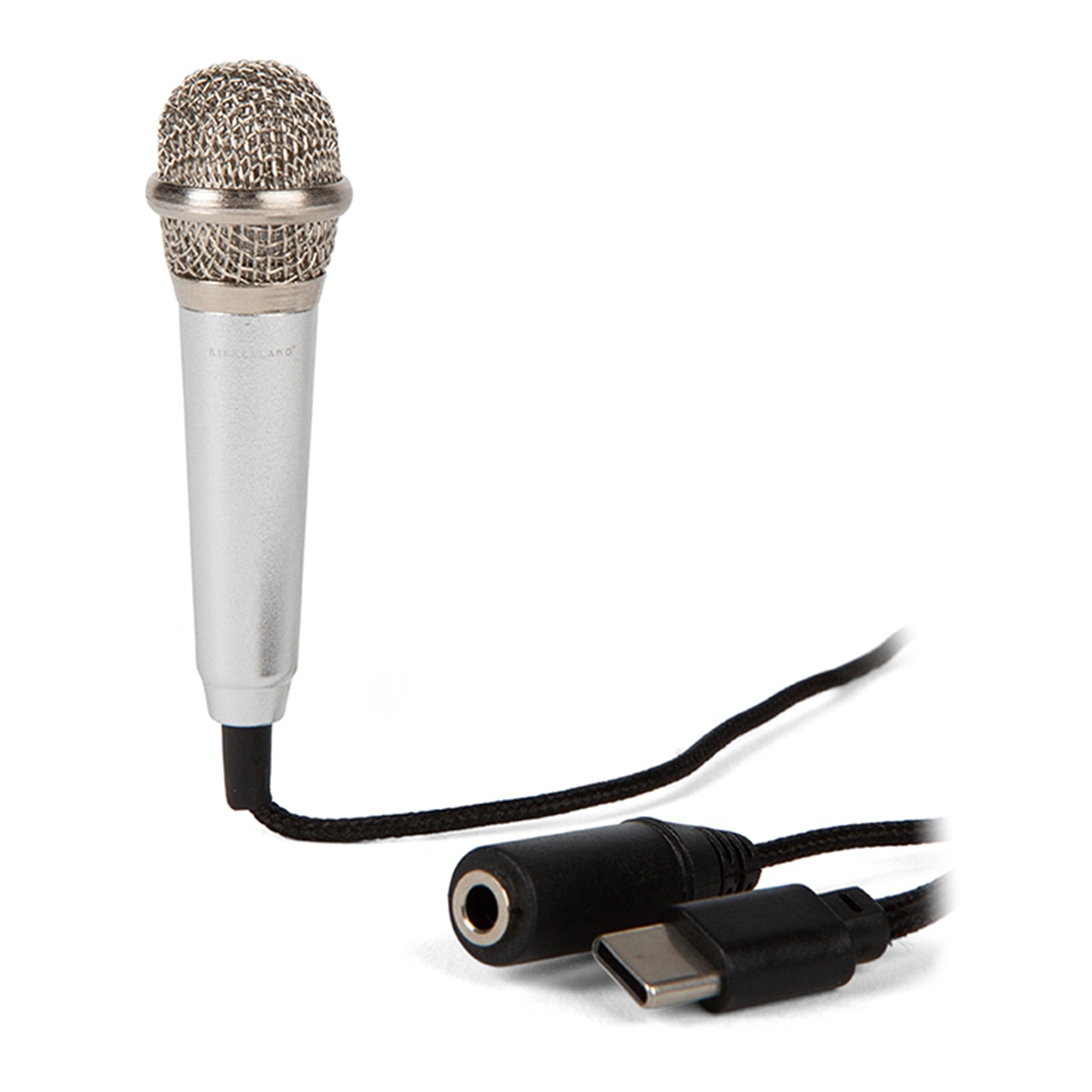 Mini microfone com adaptador de áudio para telemóvel da Kikkerland 1