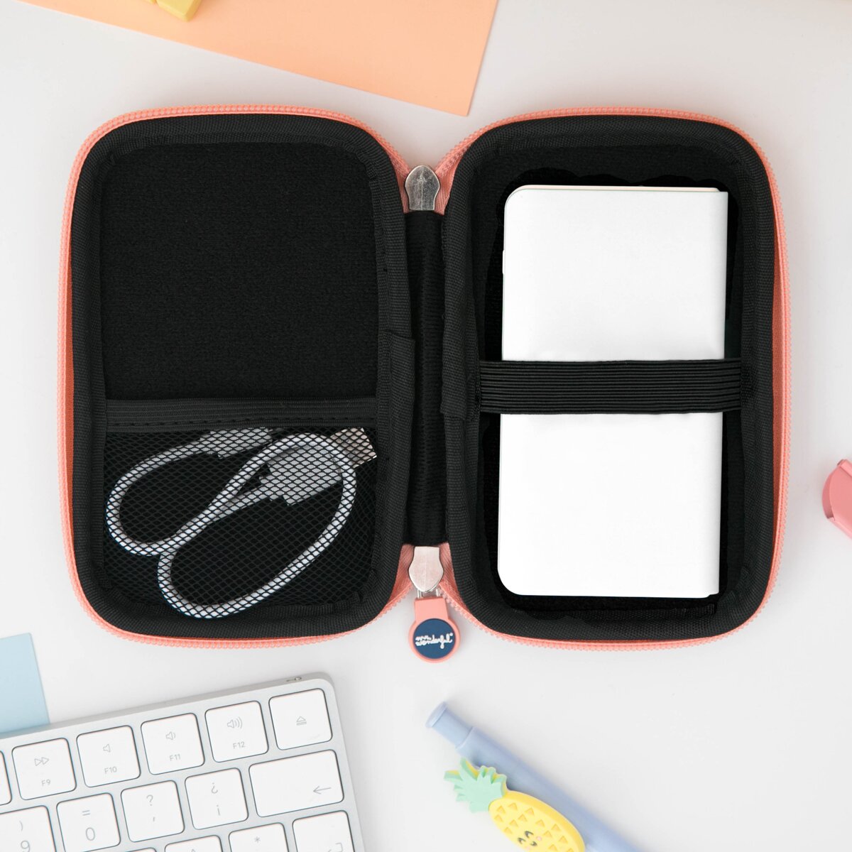 Funda azul Mr Wonderful "I need more space" para discos duros de 6,35 cm ( 2,5 '') Azul marino-3