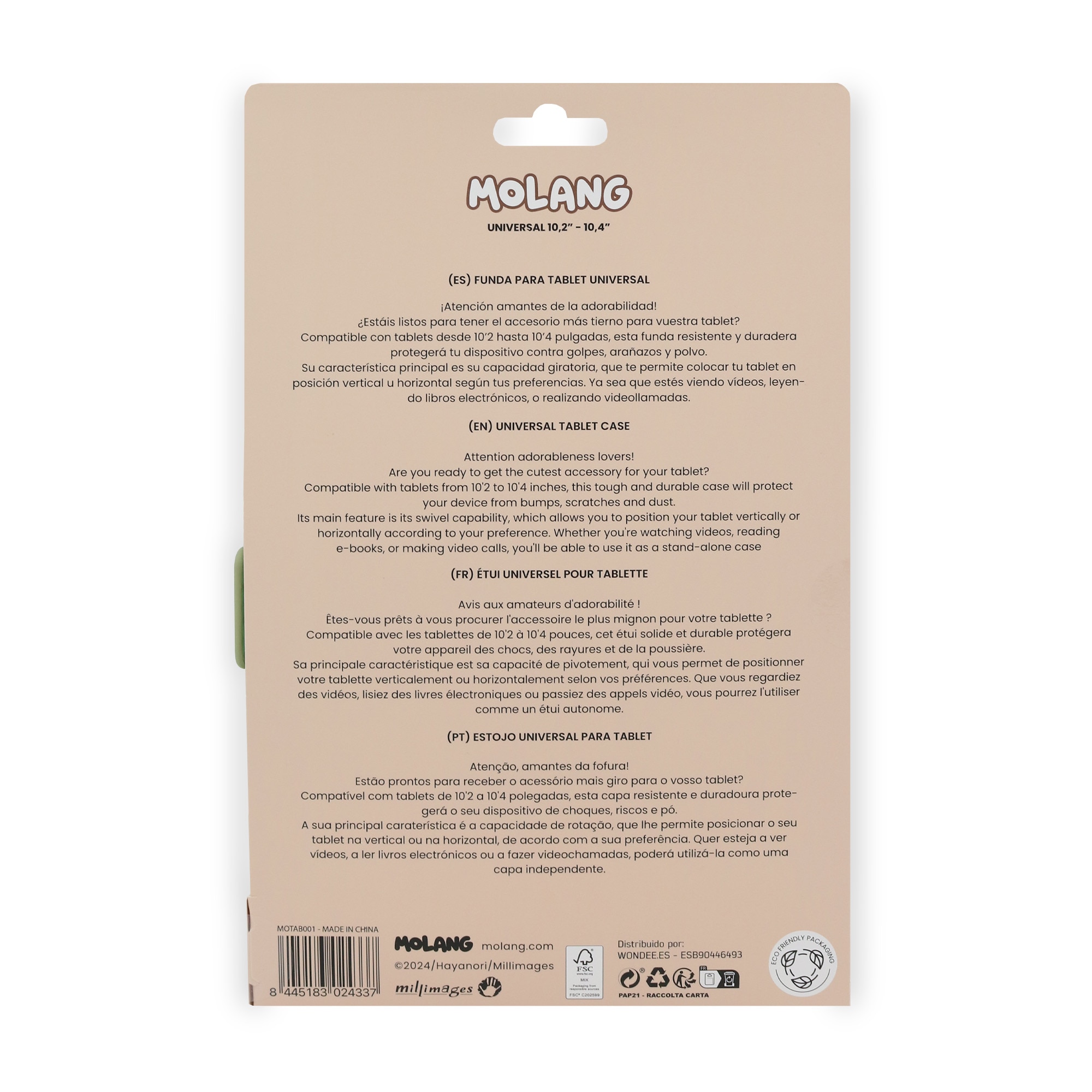 Capa Para Tablets Molang 11