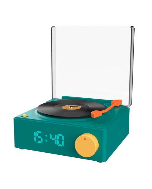 Imagem 0 de Altifalante Despertador Retro com Forma de Gira-Discos