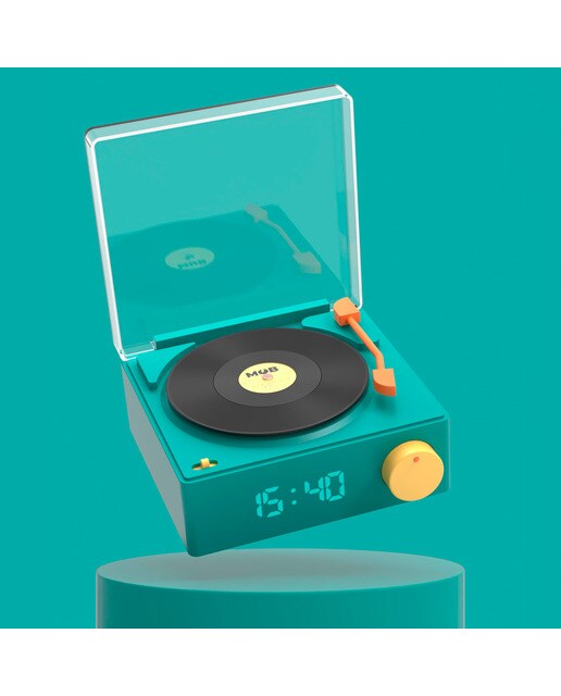 Altifalante Despertador Retro com Forma de Gira-Discos 4