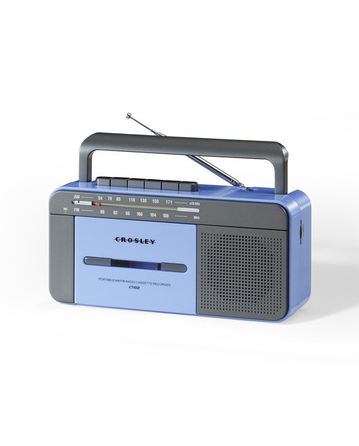 Leitor de cassetes Crosley com rádio e Bluetooth azul 2