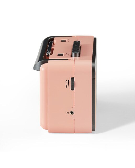 Reprodutor de cassetes Crosley com rádio e Bluetooth rosa 3